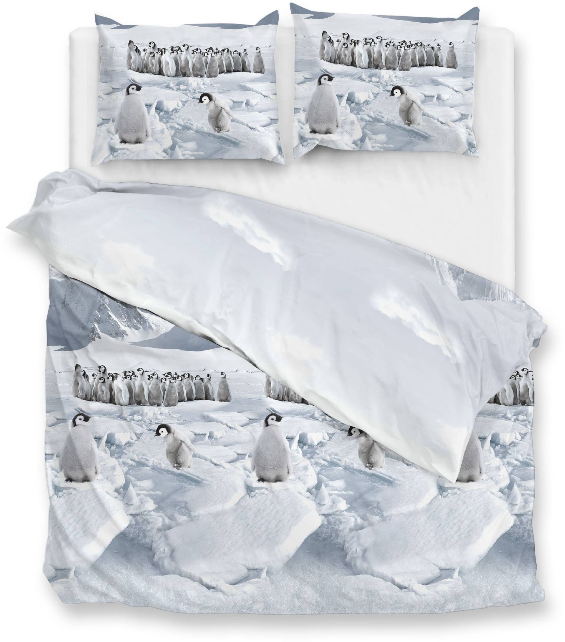 ZO HOME Bettwäsche "Pinguini" 1 Stk. tlg. Bettwäsche aus 100% Baumwolle, hochwertige Flanell von Zo Home