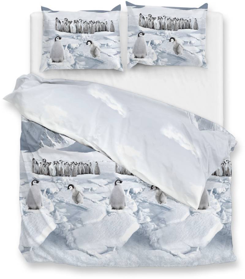 ZO HOME Bettwäsche "Pinguini" 1 tlg. Bettwäsche aus 100% Baumwolle, hochwertige Flanell von Zo Home