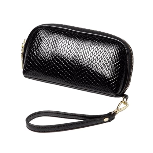 ZoCkz Damen-Geldbörsen, Geldbörsen, Handtaschen, echtes Leder, Abendtaschen, Kartenetuis, Münzbörsen, Business-Geldtaschen (Color : Black) von ZoCkz