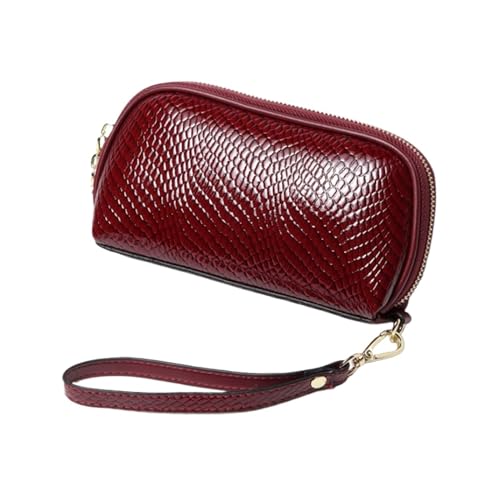 ZoCkz Damen-Geldbörsen, Geldbörsen, Handtaschen, echtes Leder, Abendtaschen, Kartenetuis, Münzbörsen, Business-Geldtaschen (Color : Red) von ZoCkz