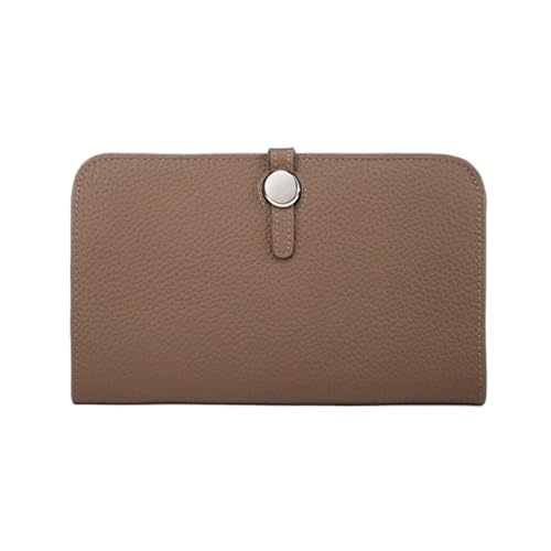 ZoCkz Damen-Geldbörsen, Geldbörsen, Visitenkartenetuis, Block-Geldbörsen, Handtaschen aus echtem Leder, Abendtaschen, Geldklammern (Color : Brown) von ZoCkz