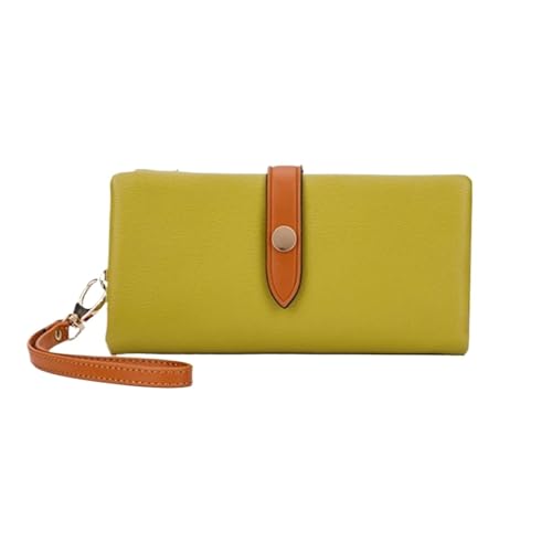 ZoCkz Damen-Geldbörsen, Handtaschen, Leder, Lange Geldscheinklammern, Abendtaschen, Geldbörsen, Visitenkartenetuis (Color : Green) von ZoCkz