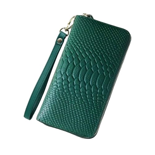 ZoCkz Damen-Geldbörsen, Visitenkartenetuis, blockierende Geldbörsen, echtes Leder, Geldbörsen, Beutel, Handtaschen, Geldscheinklammern (Color : Green) von ZoCkz