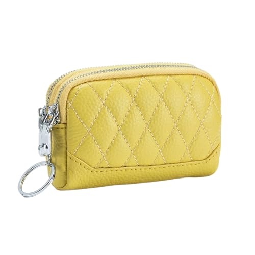 ZoCkz Damen-Geldbörsen, echtes Leder, Geldbörsen, Geldbeutel aus Rindsleder, Taschen, Kartenetuis, Handtaschen (Color : Yellow) von ZoCkz