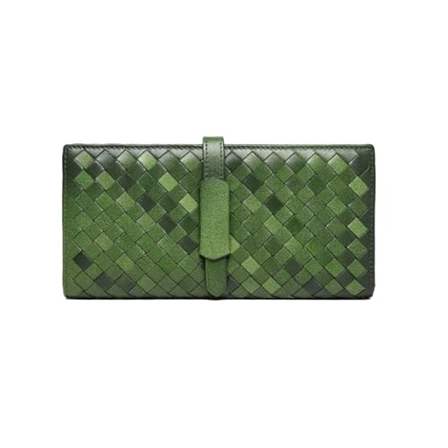 ZoCkz Damen-Geldklammern aus echtem Leder, Geldbörsen, Geldbörsen, Visitenkartenetuis, Handtaschen, Geld-Organizer (Color : Green) von ZoCkz