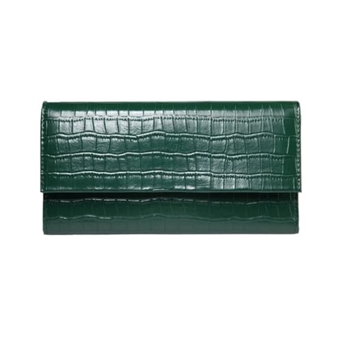 ZoCkz Damenbrieftaschen, Visitenkartenetuis, Handtaschen aus echtem Leder, Abendtaschen, Geldbörsen, Geldscheinklammern (Color : Green) von ZoCkz