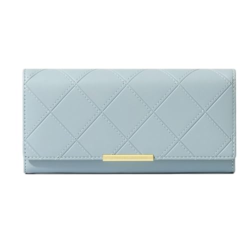 ZoCkz Damenbrieftaschen Geldbörsen Visitenkartenetuis Lederhandtaschen Geldscheinklammern Abendtaschen (Color : Blue) von ZoCkz