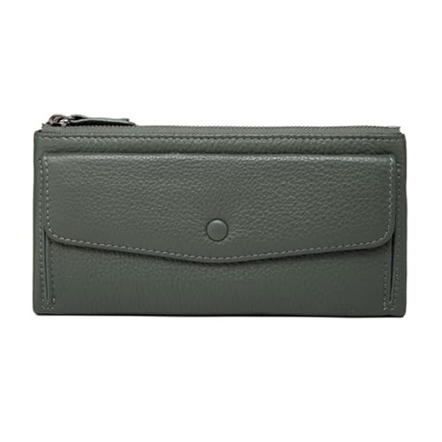 ZoCkz Geldscheinklammern, Visitenkartenetuis, Damen-Geldbörsen, Block-Geldbörsen, echtes Leder, Geldbörsen, Beutel, Handtaschen (Color : Green) von ZoCkz