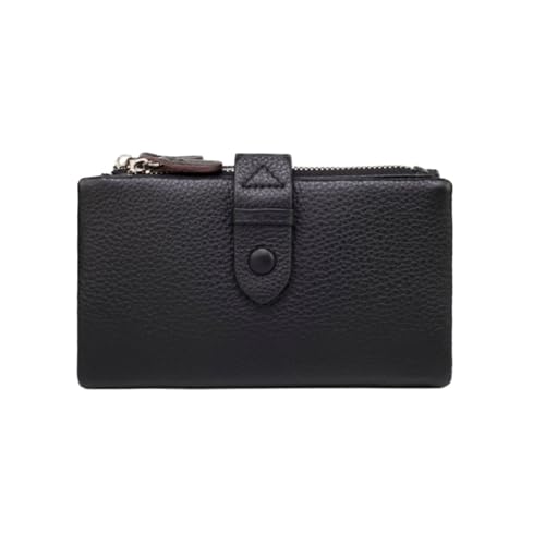 ZoCkz Geldscheinklammern, Visitenkartenetuis, Damen-Geldbörsen, echtes Leder, Geldbörsen, Handtaschen (Color : Black) von ZoCkz