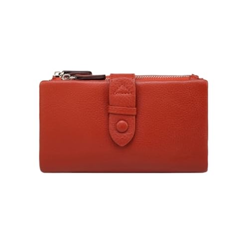 ZoCkz Geldscheinklammern, Visitenkartenetuis, Damenbrieftaschen, Echtleder-Geldbörsen, Sperrbrieftaschen (Color : Red) von ZoCkz