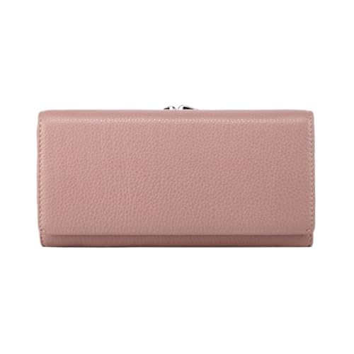 ZoCkz Handtaschen, Geldbörsen, Damen-Geldbörsen, Business-Geldklammern, Block-Geldbörsen, Kartenetuis, Leder-Abendtaschen (Color : Pink) von ZoCkz