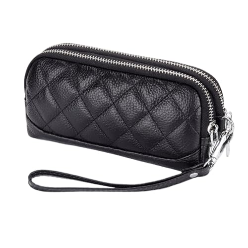 ZoCkz Handtaschen, Geldbörsen, Damen-Geldbörsen, Business-Geldklammern, Leder-Abendtaschen, Kartenetuis (Color : Black) von ZoCkz