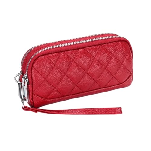 ZoCkz Handtaschen, Geldbörsen, Damen-Geldbörsen, Business-Geldklammern, Leder-Abendtaschen, Kartenetuis (Color : Red) von ZoCkz