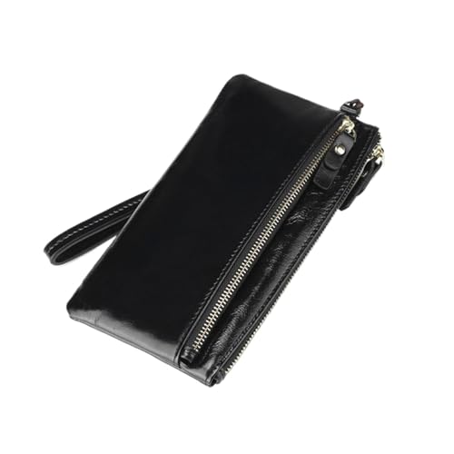 ZoCkz Handtaschen, Geldscheinklammern, Visitenkartenetuis for Damen, Geldbörsen, Geldbörsen aus echtem Leder (Color : Black) von ZoCkz