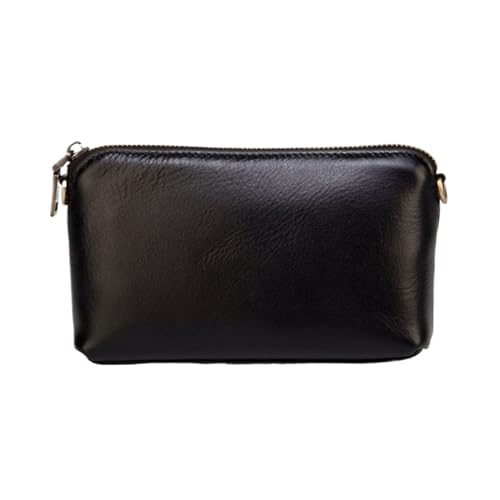 ZoCkz Handtaschen Damenbrieftaschen Echtes Leder Abendtaschen Kartenetuis Geldbörsen Beutel Geldorganisatoren Schultertaschen (Color : Black) von ZoCkz