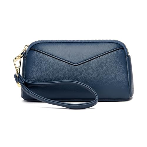ZoCkz Handtaschen Damenbrieftaschen Geldbörsen Beutel Abendtaschen aus echtem Leder Geldorganisatoren Taschen Kartenetuis (Color : Blue) von ZoCkz