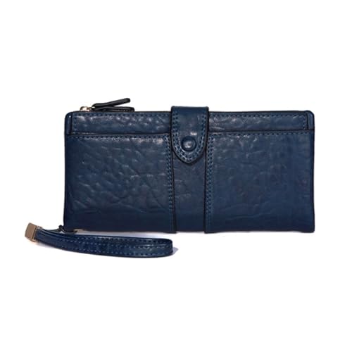 ZoCkz Handtaschen Damenbrieftaschen Leder Geldscheinklammern Abendtaschen Geldbörsen Beutel Visitenkartenetuis (Color : Blue) von ZoCkz