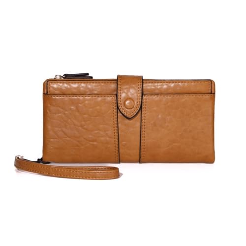 ZoCkz Handtaschen Damenbrieftaschen Leder Geldscheinklammern Abendtaschen Geldbörsen Beutel Visitenkartenetuis (Color : Brown) von ZoCkz