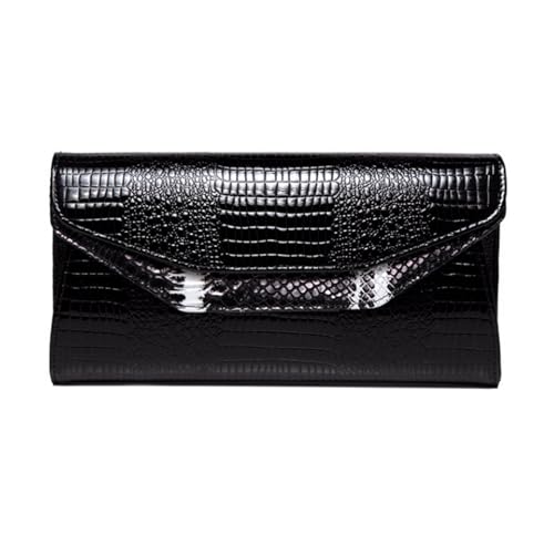 ZoCkz Handtaschen Damenbrieftaschen Visitenkartenetuis Umhängetaschen Geldklammern Abendtaschen aus Rindsleder Geldbörsen aus echtem Leder (Color : Black) von ZoCkz