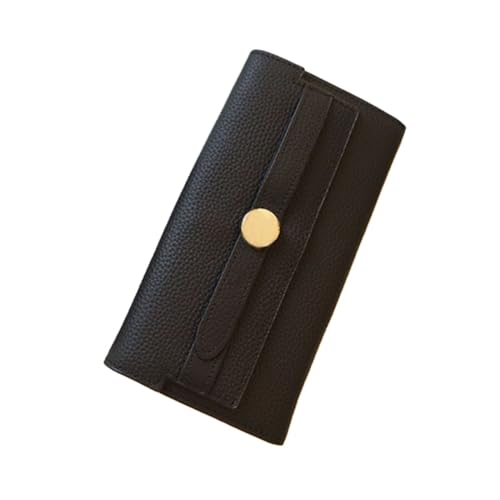 ZoCkz Handtaschen Echtes Leder Geldbörsen Damen Visitenkartenetuis Rindsleder Geldscheinklammern Geldbörsen Abendtaschen Geldtaschen (Color : Black) von ZoCkz