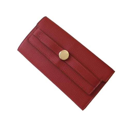 ZoCkz Handtaschen Echtes Leder Geldbörsen Damen Visitenkartenetuis Rindsleder Geldscheinklammern Geldbörsen Abendtaschen Geldtaschen (Color : Red) von ZoCkz