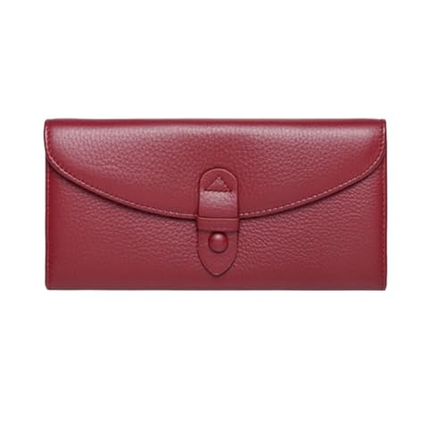 ZoCkz Handtaschen aus echtem Leder, Geldbörsen, Damen-Geldklammern aus Rindsleder, Abendtaschen, Visitenkartenetuis (Color : Red) von ZoCkz