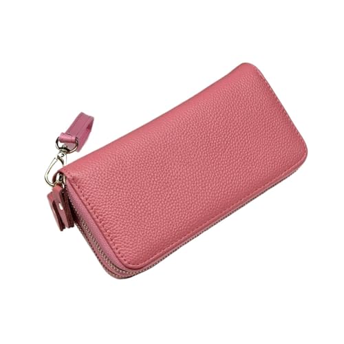 ZoCkz Visitenkartenetuis, Geldscheinklammern, Damenbrieftaschen, Block-Geldbörsen, Handtaschen aus echtem Leder, Geldbörsen, Beutel (Color : Pink) von ZoCkz