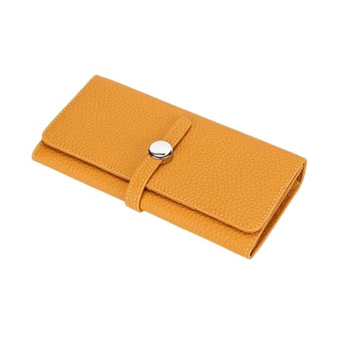 ZoCkz Visitenkartenetuis, echtes Leder, Geldbörsen, Damenhandtaschen, Geldscheinklammern aus Rindsleder, Geldbörsen (Color : Yellow) von ZoCkz