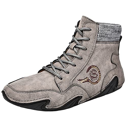 ZoIyte Sneaker Herren Laufschuhe Sportschuhe TurnschuheHerren Freizeitschuhe High Top Schuhe runde Zehen Atmungsaktiv Fashion Leichtgewichts Fitness Tennisschuhe (Grey 43) von ZoIyte