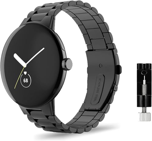 ZoRoll Armband Kompatibel mit Google Pixel Watch 3 41mm / 2/1, Edelstahl Metal Ersatzarmband Herren & Damen für Google Pixel Watch 2 - Schwarz ZoRoll Armband Kompatibel mit Google Pixel Watch 3 41mm / 2/1, Edelstahl Metal Ersatzarmband Herren & Damen für Google Pixel Watch 2 - Schwarz von ZoRoll