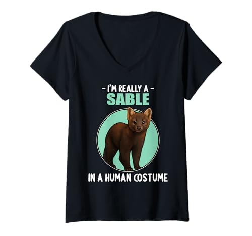 Damen Zobel T-Shirt mit V-Ausschnitt von Zobel Tier Shop
