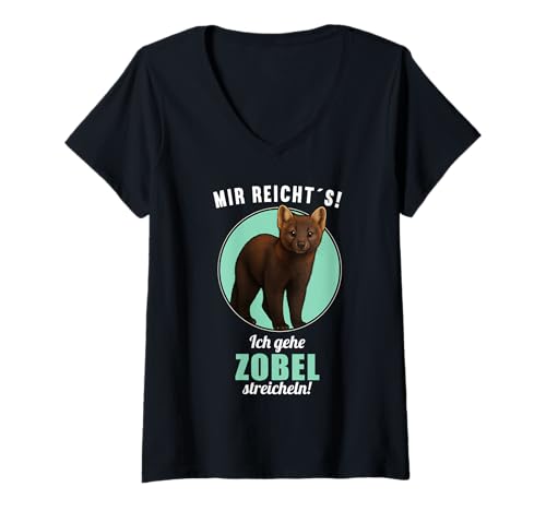 Damen Zobel T-Shirt mit V-Ausschnitt von Zobel Tier Shop