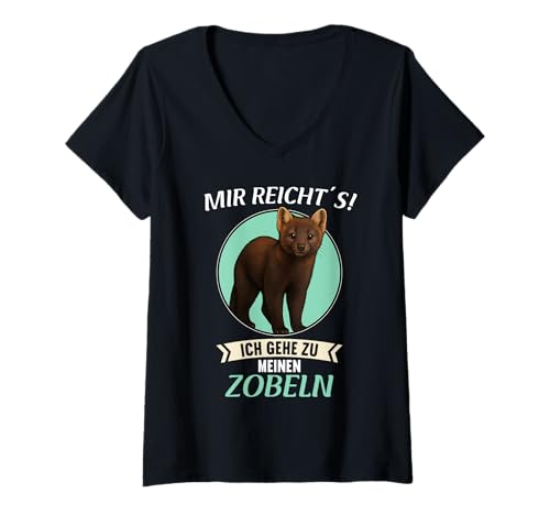 Damen Zobel T-Shirt mit V-Ausschnitt von Zobel Tier Shop
