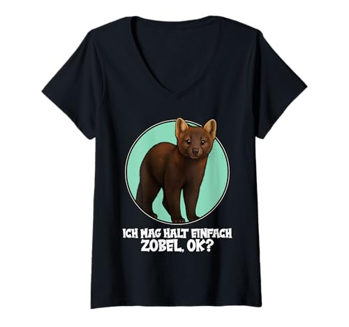 Damen Zobel T-Shirt mit V-Ausschnitt von Zobel Tier Shop