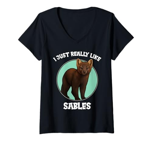 Damen Zobel T-Shirt mit V-Ausschnitt von Zobel Tier Shop
