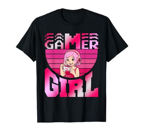 Gamerin Pink Controller Zocken Videospiel Mädchen T-Shirt von Zocken Frauen Geschenk Gamer Mädchen Videospiel