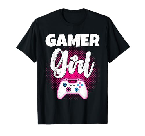 Gamerin Pink Controller Zocken Videospiel Mädchen T-Shirt von Zocken Frauen Geschenk Gamer Mädchen Videospiel