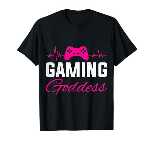 Gaming Godess Video Spiele Frauen Zocken Mädchen T-Shirt Gaming Godess Video Spiele Frauen Zocken Mädchen T-Shirt von Zocken Frauen Geschenk Gamer Mädchen Videospiel