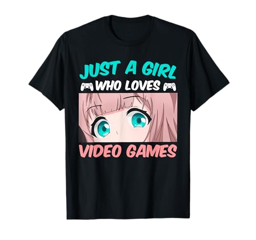 Nur ein Mädchen das Gaming Liebt Zocken Frauen Gamerin T-Shirt von Zocken Frauen Geschenk Gamer Mädchen Videospiel