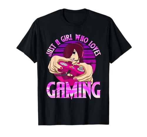 Nur ein Mädchen das Gaming Liebt Zocken Frauen T-Shirt von Zocken Frauen Geschenk Gamer Mädchen Videospiel