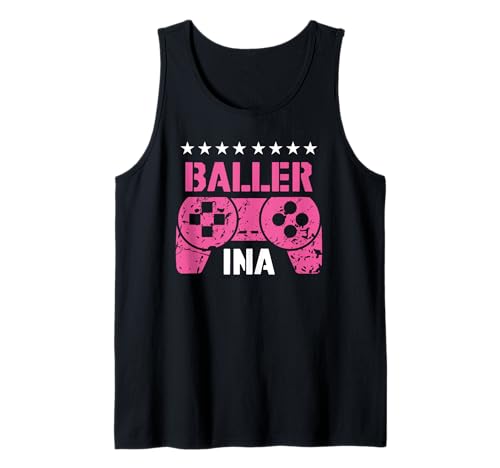 Gamerin Ballerina I lustiges Zockerin Shirt Mädchen Girls Tank Top von Zocker Computerspiele Geschenke Frauen Damen