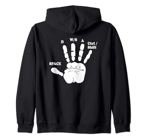 Gamer WASD Hand Zocker Nerd Herren Damen Geschenk Backprint Kapuzenjacke Gamer WASD Hand Zocker Nerd Herren Damen Geschenk Backprint Kapuzenjacke von Zocker Gamer Geschenke T-Shirts
