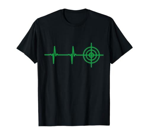 EKG Herzschlag Gamer Scharfschütze Sniper Motiv Damen Herren T-Shirt EKG Herzschlag Gamer Scharfschütze Sniper Motiv Damen Herren T-Shirt von Zocker Geschenk Gaming Kleidung von JOHN ROMEO