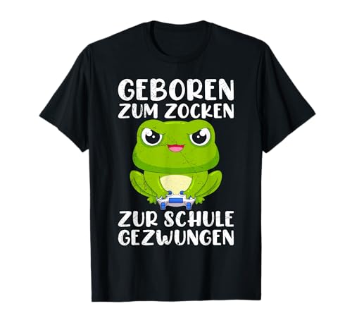 Gaming Frosch Zum Zocken Geboren Kinder Video Gamer T-Shirt Gaming Frosch Zum Zocken Geboren Kinder Video Gamer T-Shirt von Zocker Geschenk Videospiel Fanartikel Gamer Shirt