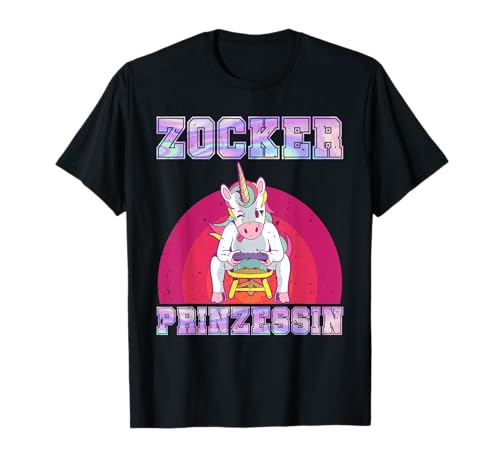 Videospiele Frauen Zocker Prinzessin Einhorn Video Spieler T-Shirt Videospiele Frauen Zocker Prinzessin Einhorn Video Spieler T-Shirt von Zocker Geschenk Videospiel Fanartikel Gamer Shirt