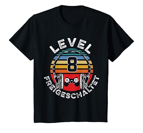 Kinder Level 8 Jahre Geburtstagsshirt Junge Gamer 8. Geburtstag T-Shirt Kinder Level 8 Jahre Geburtstagsshirt Junge Gamer 8. Geburtstag T-Shirt von Zocker Style Coole Gamer Geburtstag Geschenkidee