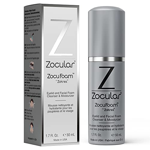 Zocular ZocuFoam Eyelid Cleanser - Foaming Eyelid Scrub for Blepharitis, Demodex and Inflammation - Stye Treatment for Eyes - Natural pH Balanced Treatment - 1.7 FL OZ (50mL) von Zocular