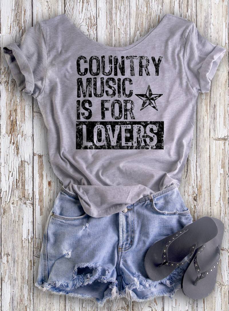 Country-Musikliebhaber Slouchy-T-Shirt - Damenoberteil Schulterfrei. Kaufen Sie 2 Artikel Und Erhalten 1 Gratis Tshirt von ZodiaTees