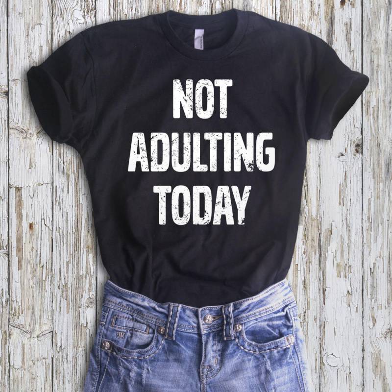 Not Erwachsene Heute T-Shirt Ultraweiche Ringgesponnene Baumwolle Unisex T-Shirt von ZodiaTees