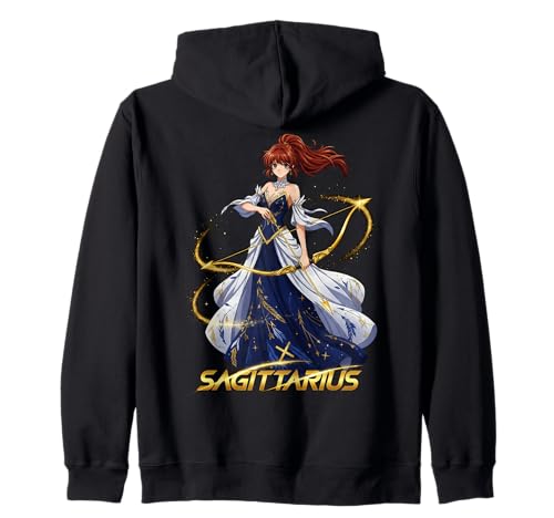 Anime Schütze Sternzeichen Mädchen Bogenschütze Kapuzenjacke Anime Schütze Sternzeichen Mädchen Bogenschütze Kapuzenjacke von Zodiac Anime Sagittarius